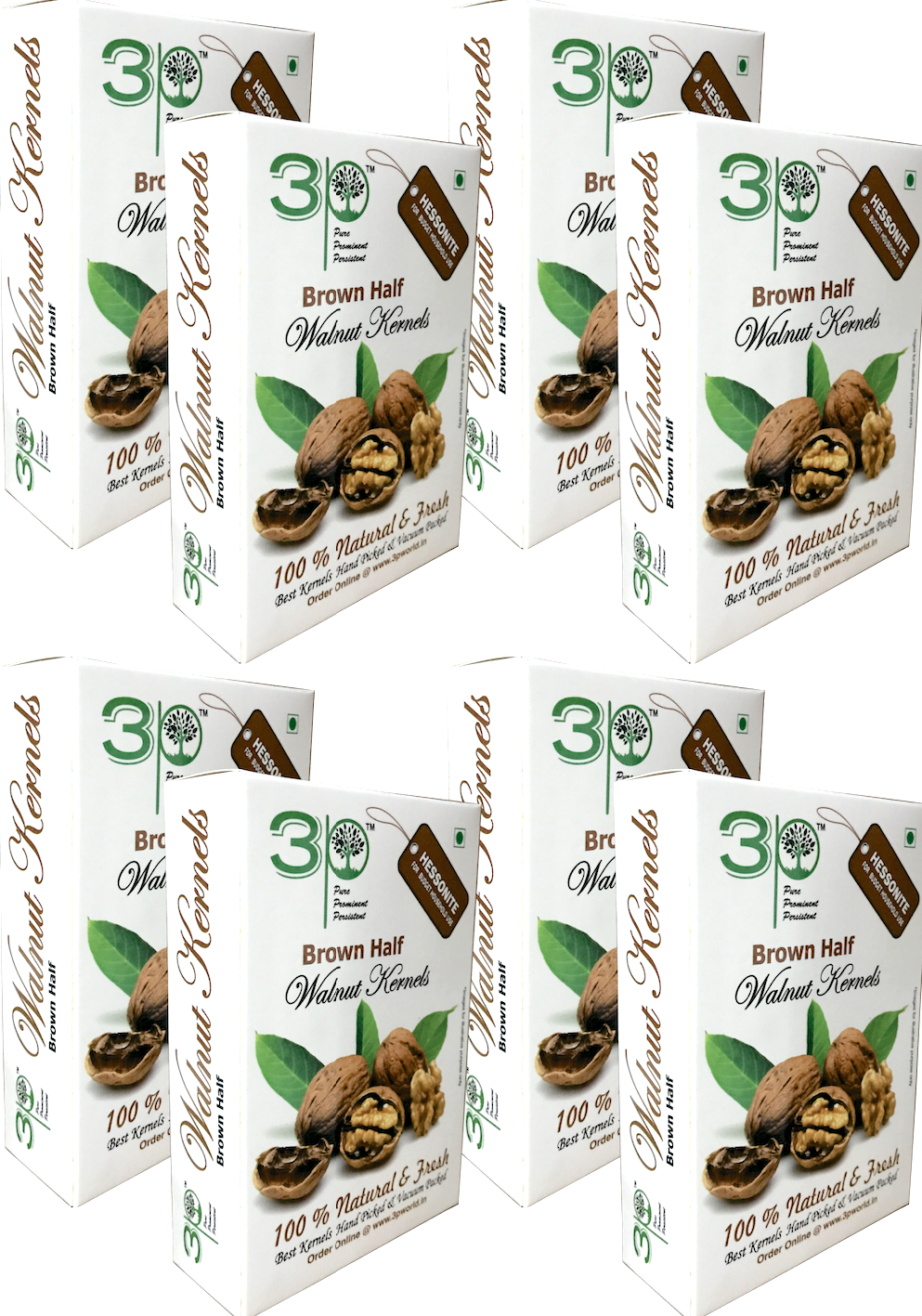 Brown Half 2001 (2) 3P Brown Half Kashmiri Walnut Kernels 2kg - Image 1
